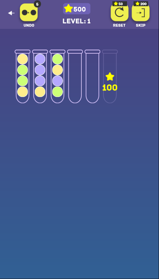 Ball Puzzle Game Start Screenshot.