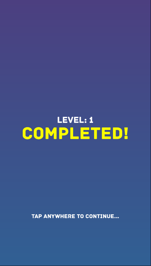 Ball Puzzle Game Level Completed Screenshot.