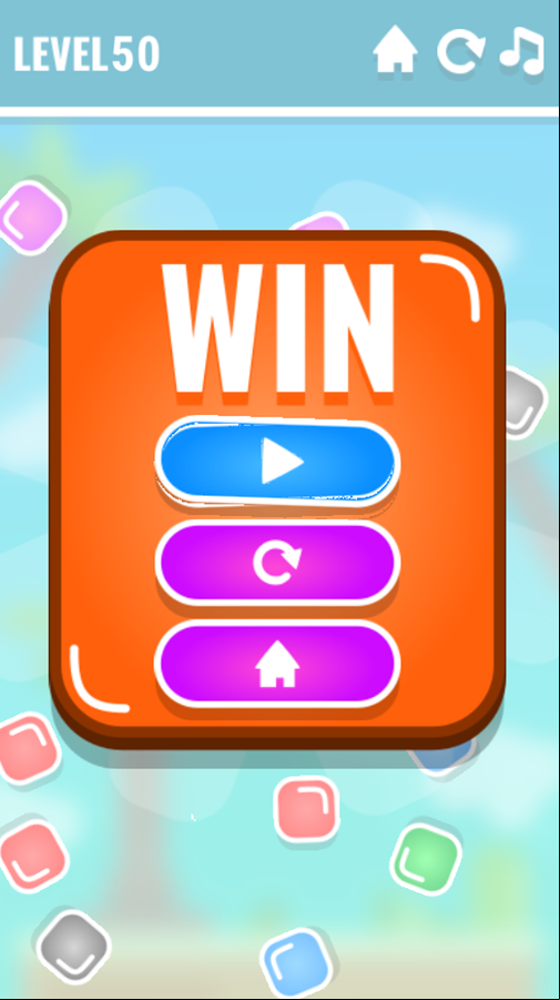 Block Blast Game Win Screen Screenshot.