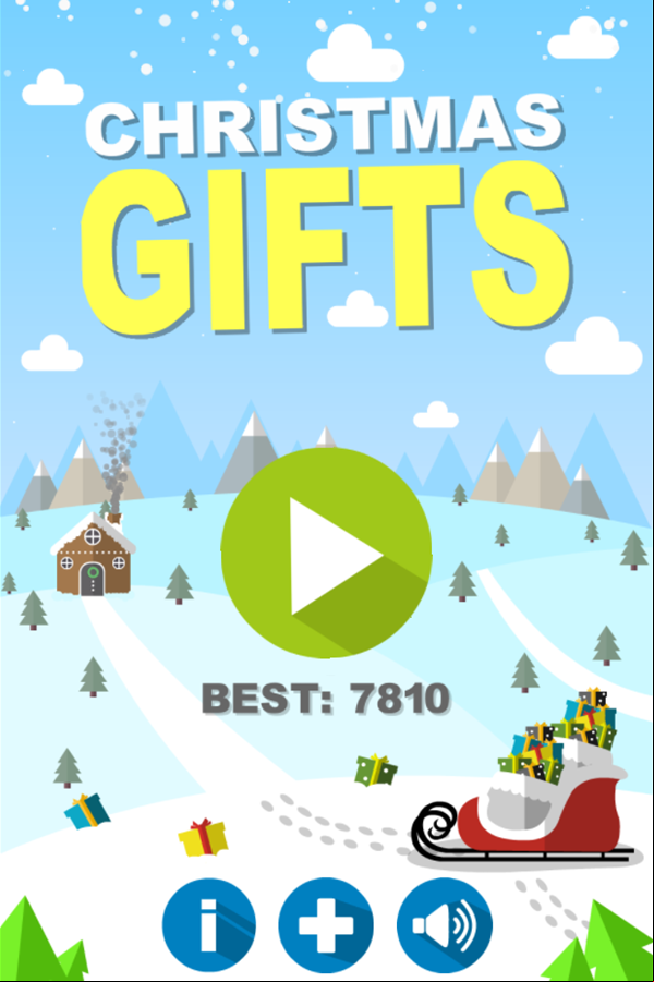 Christmas Gifts Game Welcome Screen Screenshot.