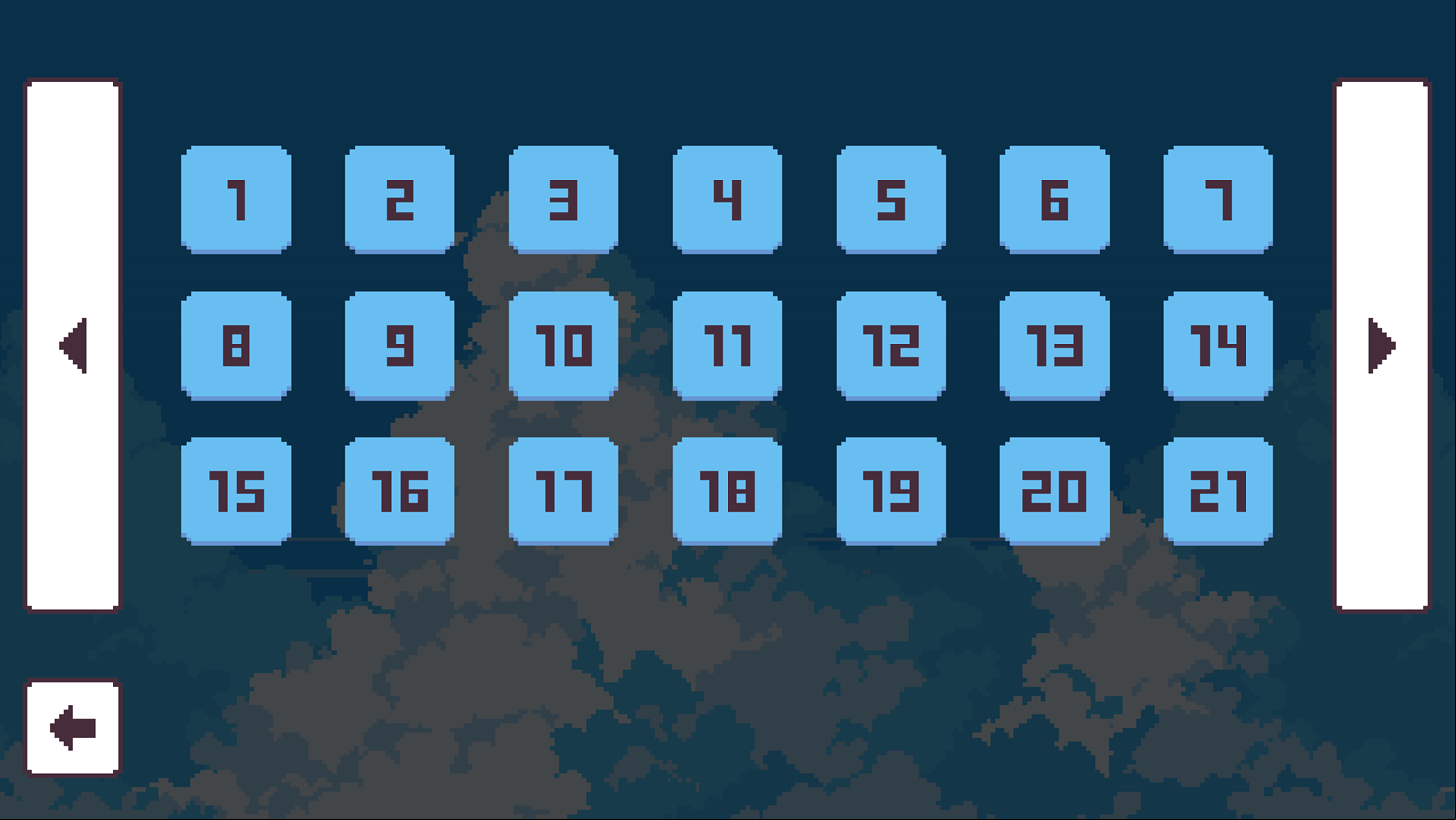 Climbable Arrow Game Level Select Screen Screenshot.