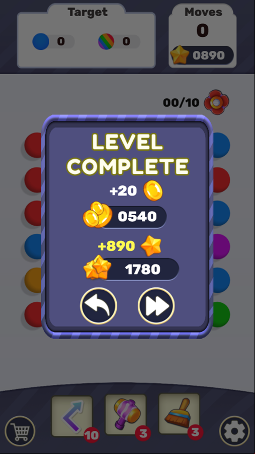 Collect Em All Game Level Complete Screenshot.