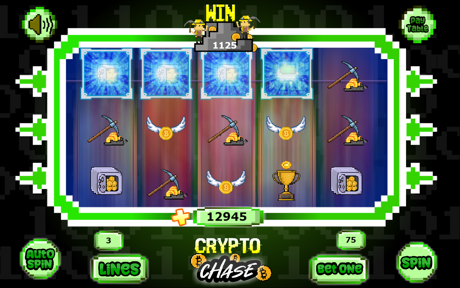 Crypto Chase Game Pattern Screenshot.