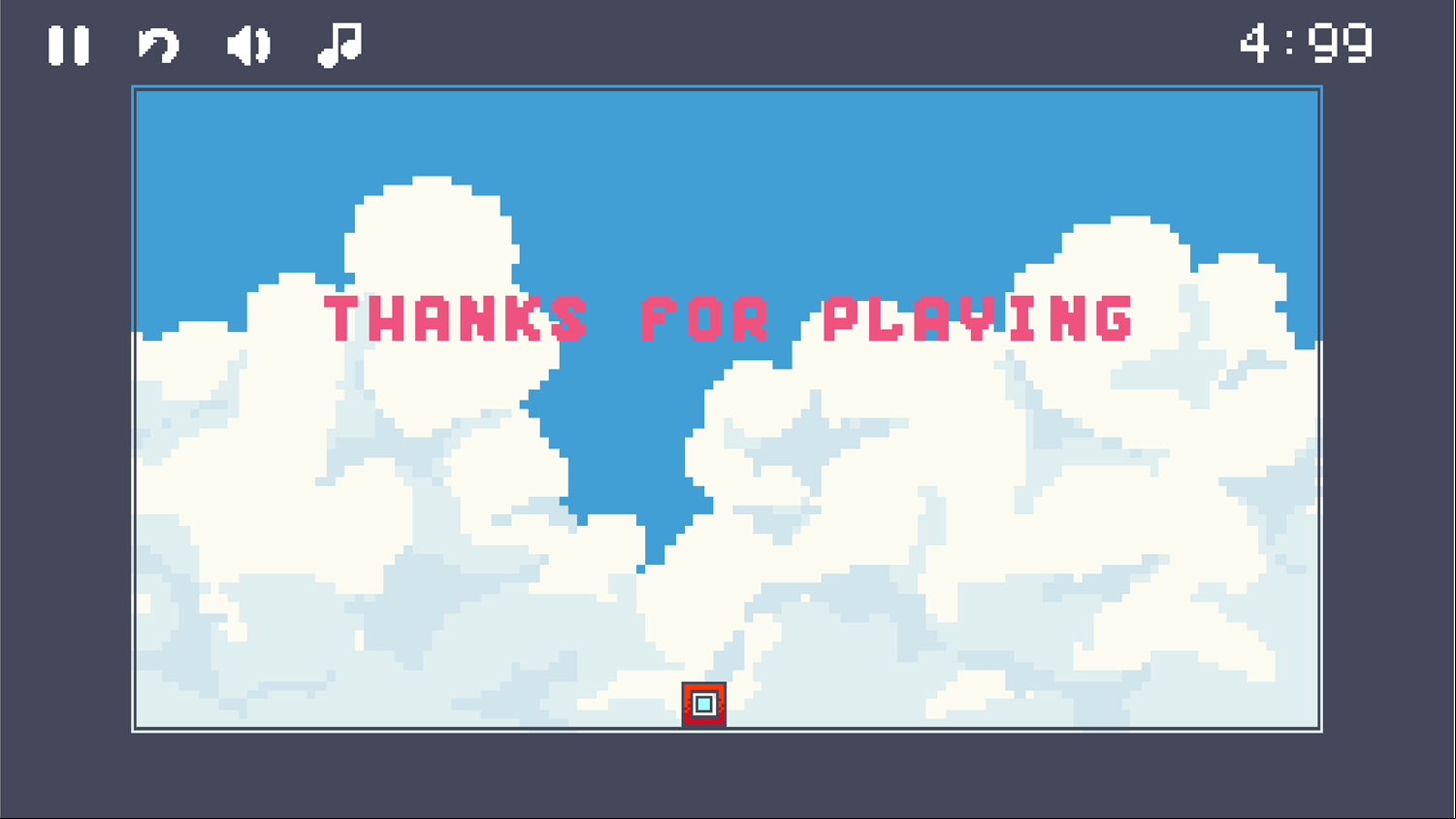 Cube Dash Game Beat Screen Screenshot.