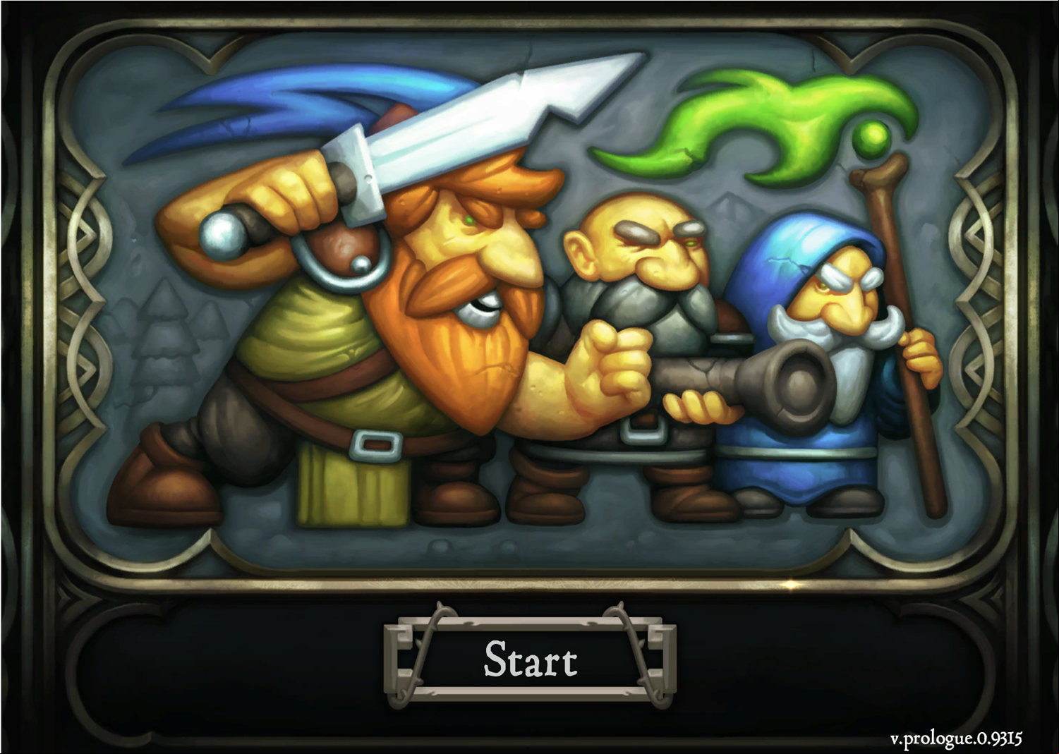 Defentures Game Welcome Screen Screenshot.