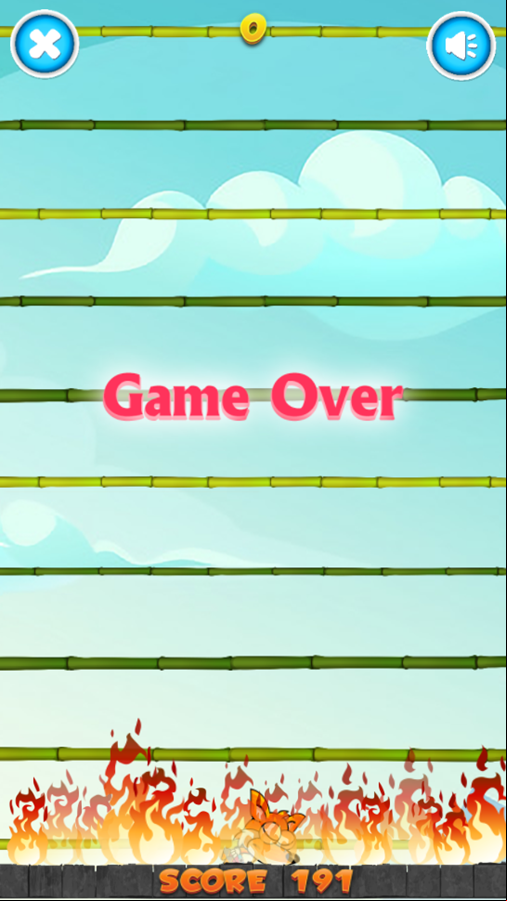 Dice Challenge Game Over Screenshot.