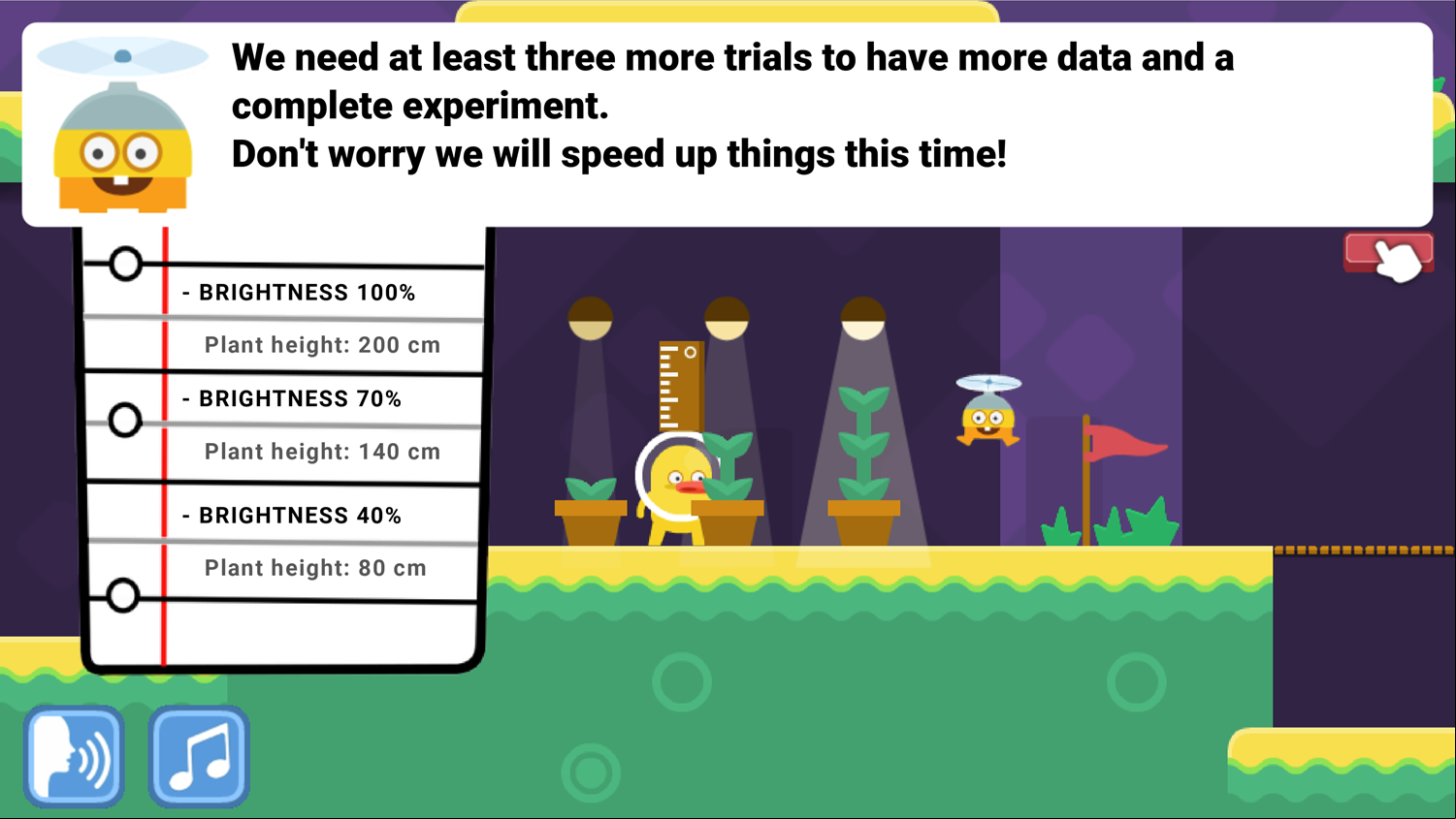 DocDuck Scientific Method Game Conducting Additional Trials Screenshot.