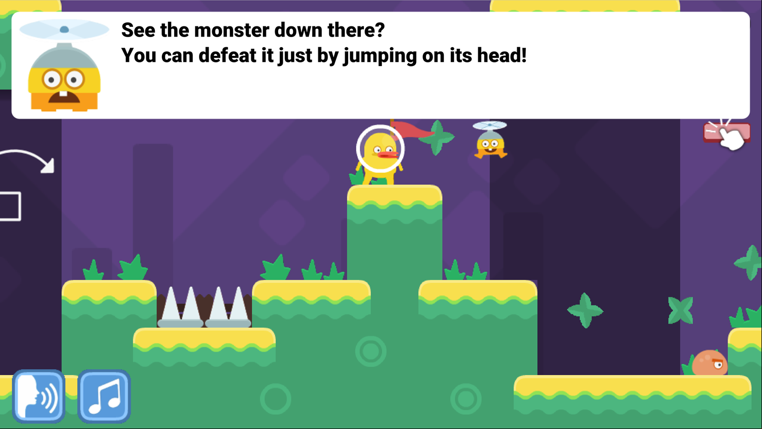 DocDuck Scientific Method Game Jump on Monsters Screenshot.