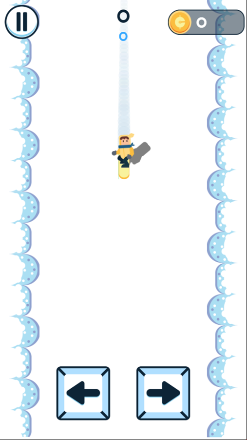 Downhill Snowboard Game How To Play Screenshot.
