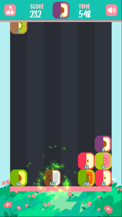 Drop Fruit Merge Game Play Screenshot.