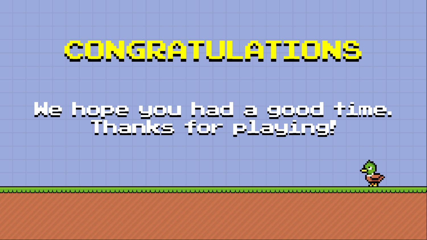 Duck Auto Run Game Beat Screen Screenshot.