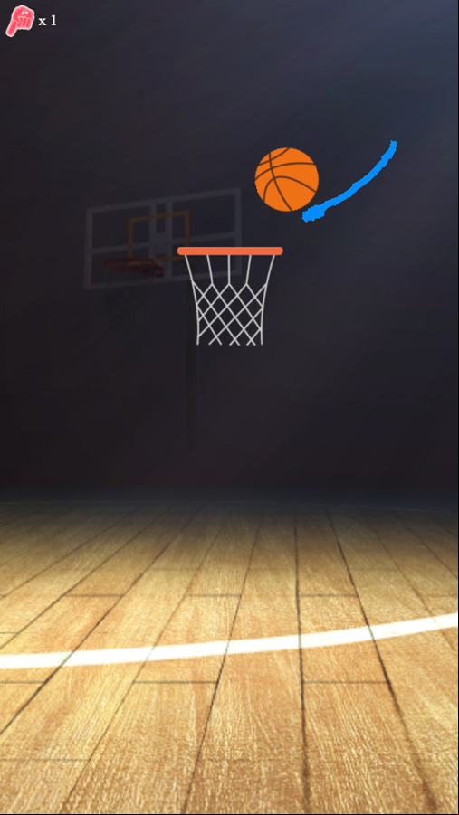 Dunk Drawing Game Level Play Screenshot.