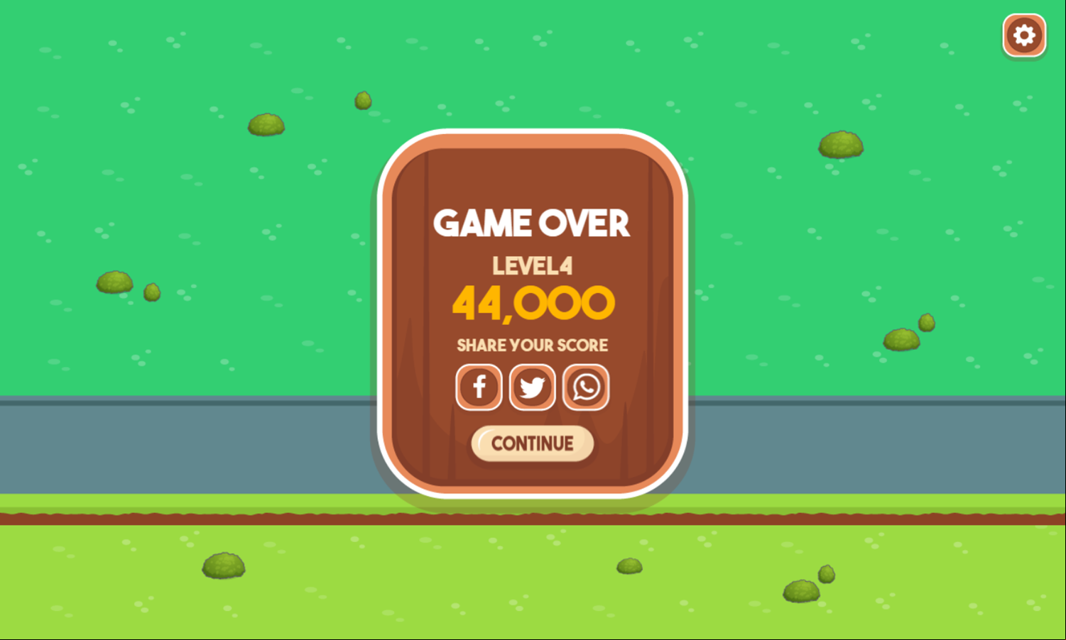 Farm Factory Game Over Screen Screenshot.