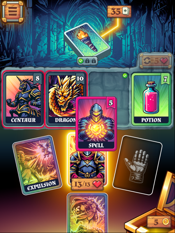 Flames and Fortune Game Play Screenshot.