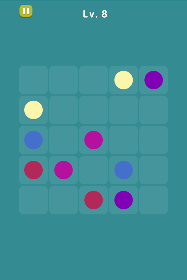 Flow Lines Game Easy Level Screenshot.