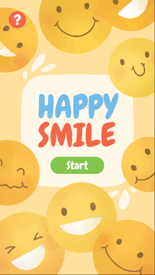 Happy Smile Game Welcome Screen Screenshot.