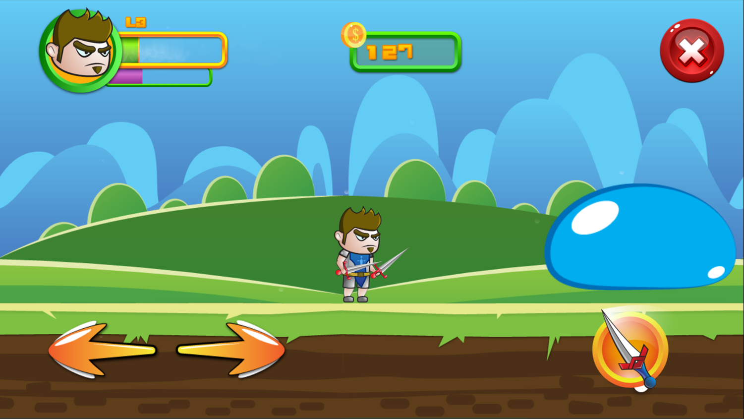 Hero Story Game Boss Fight Screenshot.