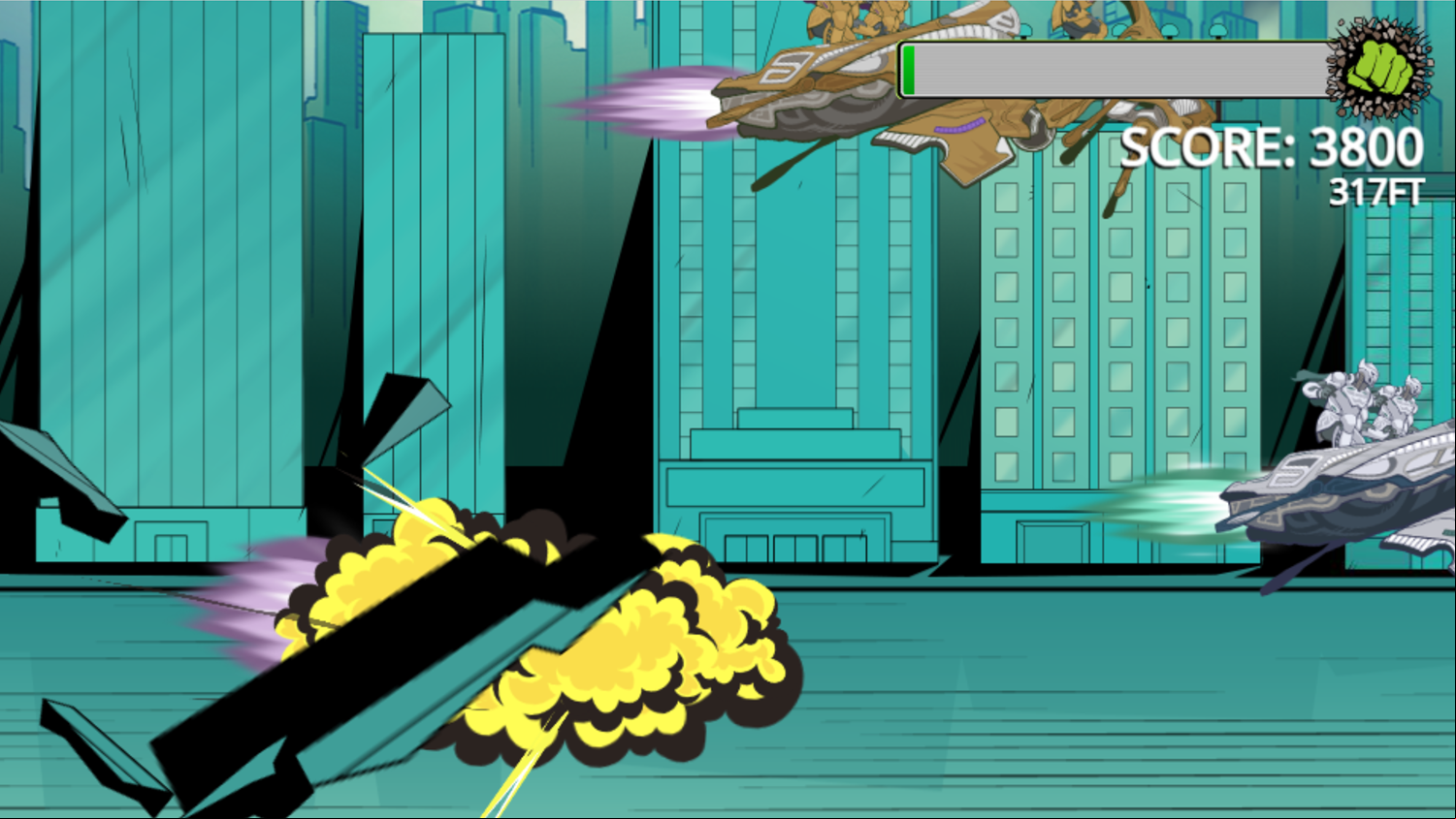 Incredible Hulk Chitauri Takedown Game Ending Smash Screenshot.