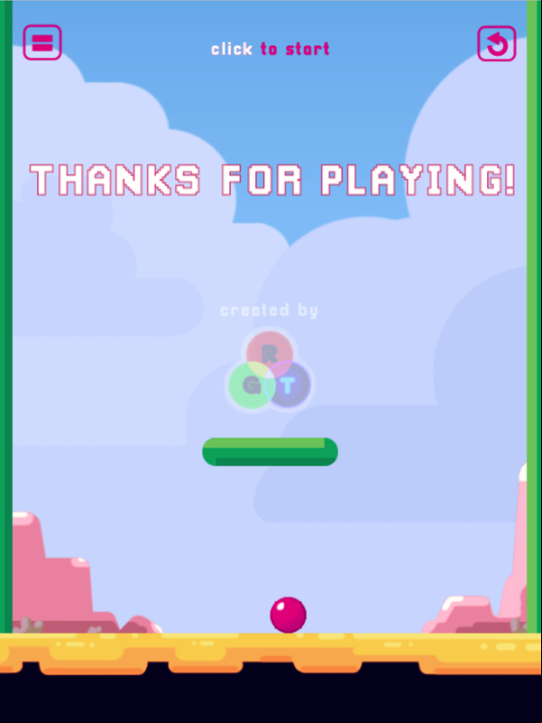 Let's Bounce Game Beat Screen Screenshot.