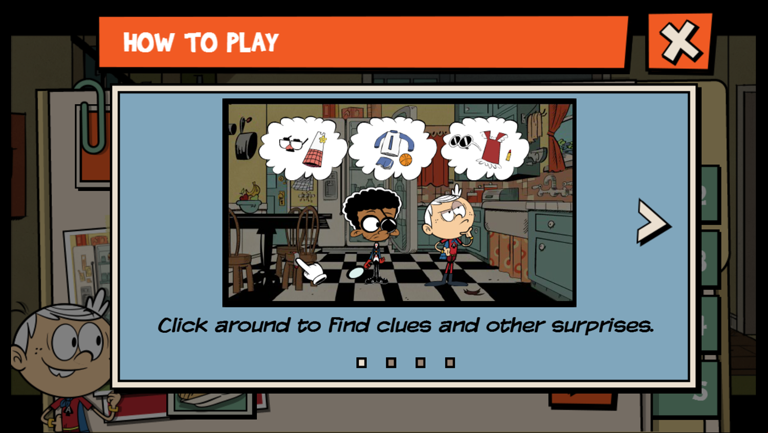 Loud House Ace Savvy Game How To Play Screenshot.