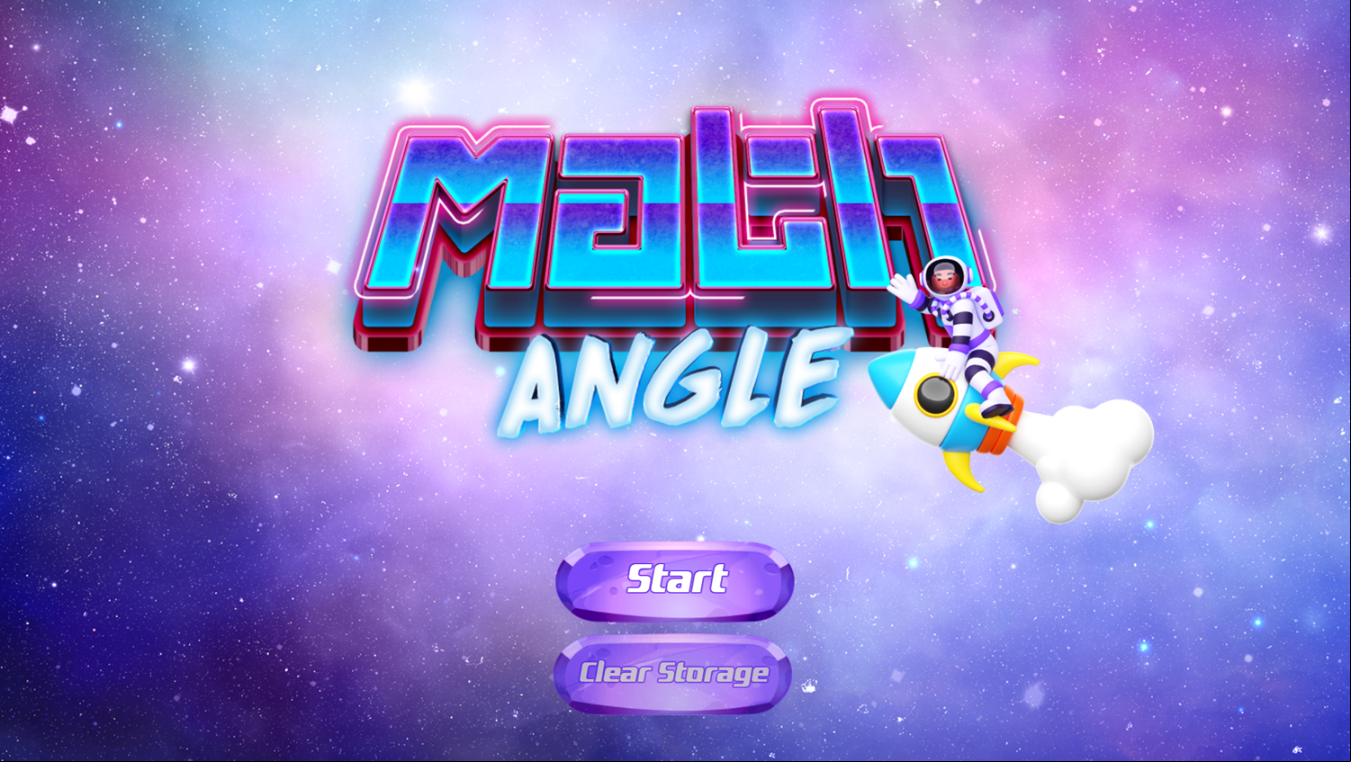 Math Angle Game Welcome Screen Screenshot.