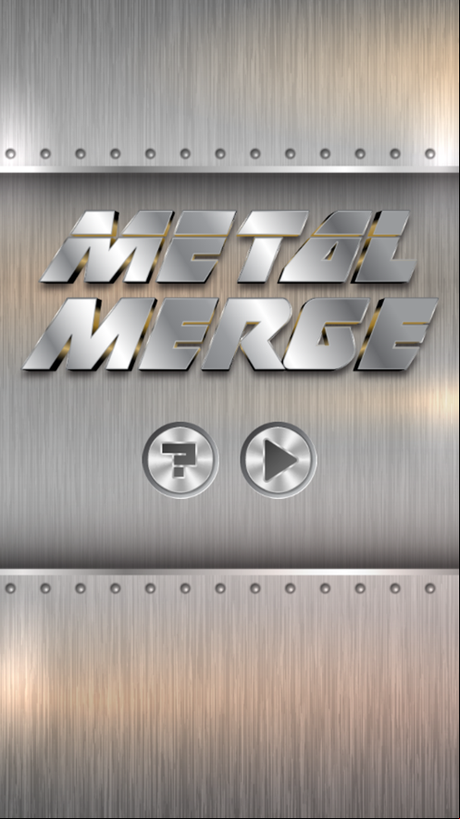 Metal Merge Nuts and Bolts Game Welcome Screen Screenshot.
