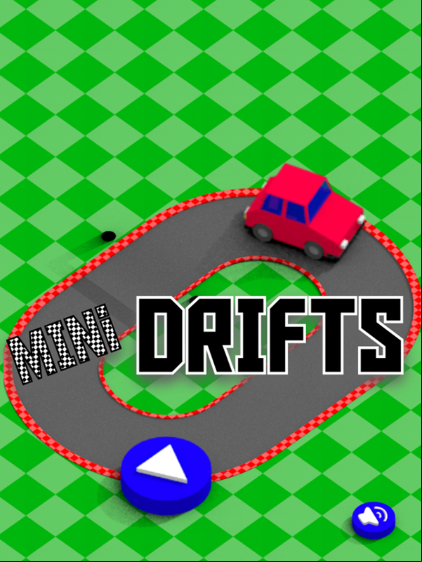 Mini Drifts Game Welcome Screen Screenshot.