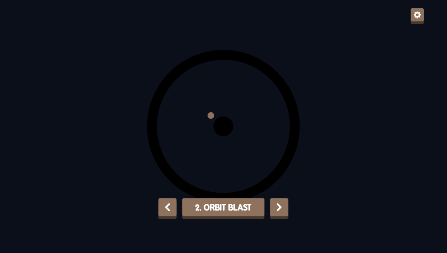 Mini Games Game 2 Orbit Blast Screenshot.