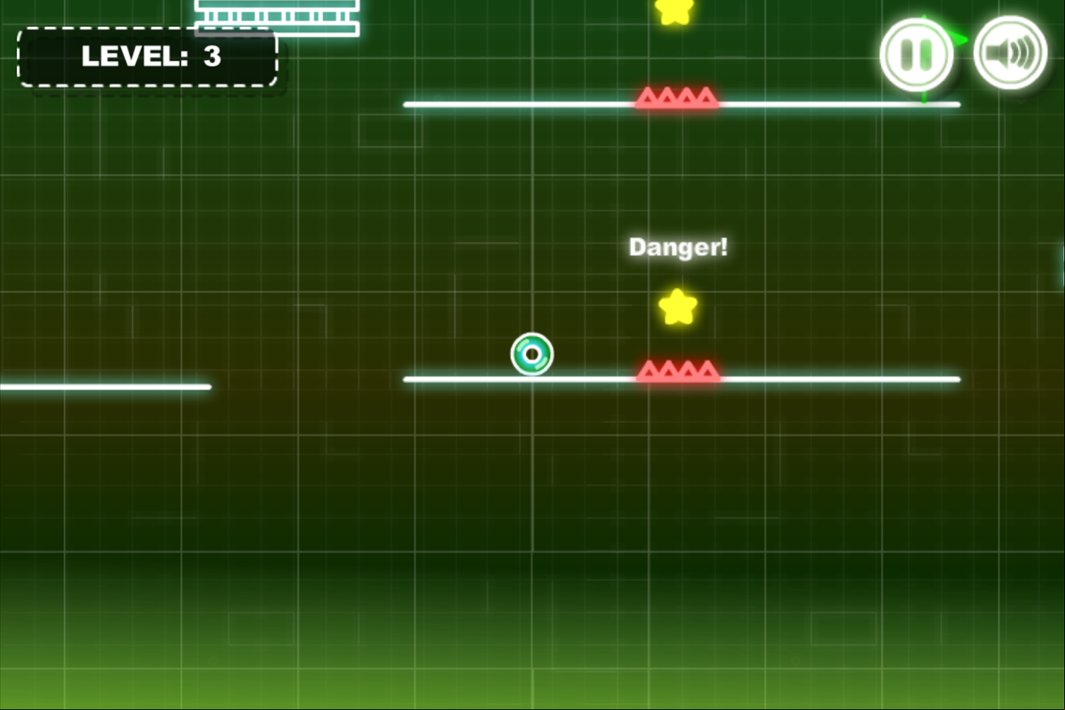 Neon Road Game Spikes Screenshot.