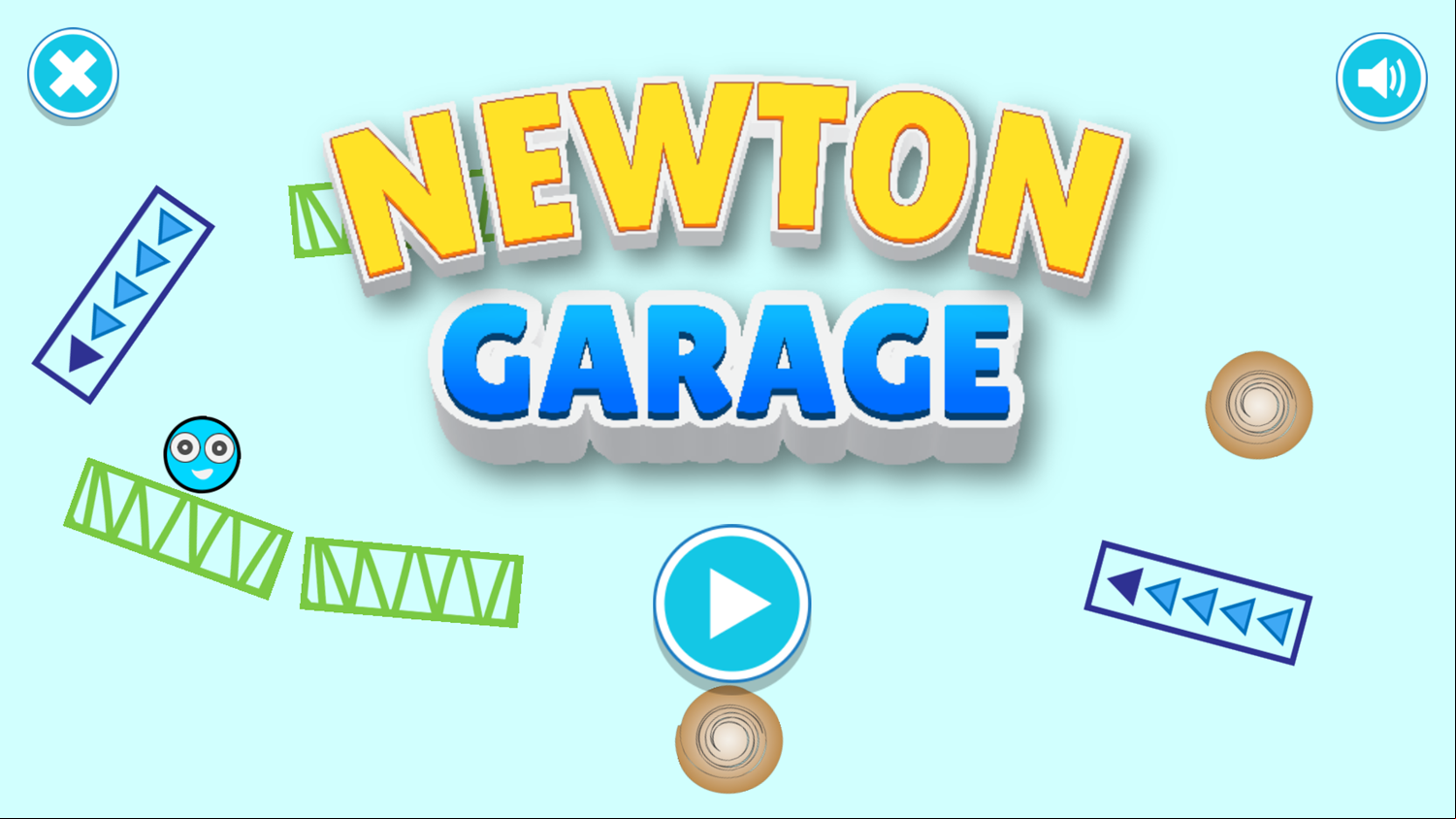 Newton Garage Game Welcome Screen Screenshot.
