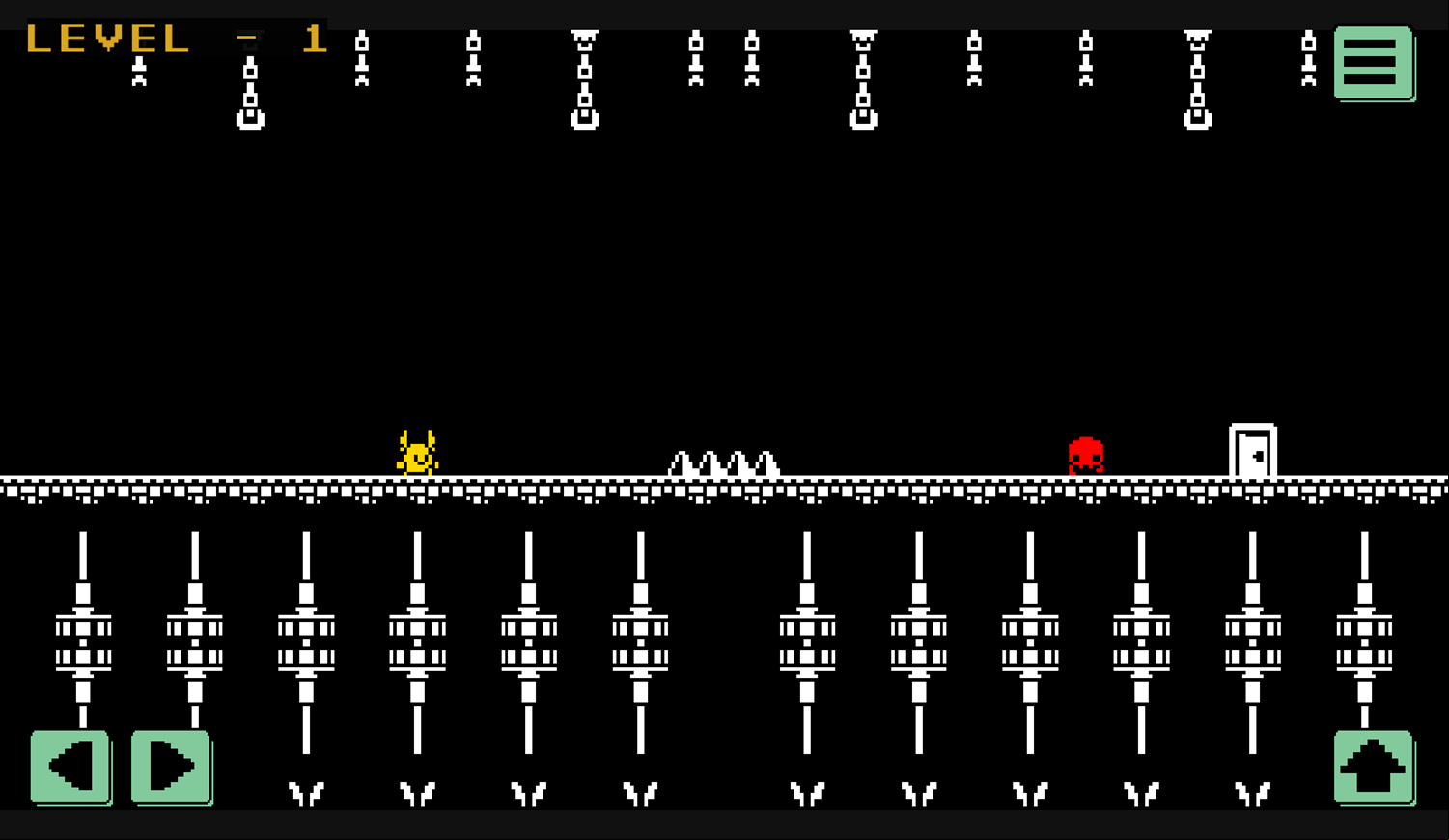 One Bit Survival Game Level Start Screenshot.