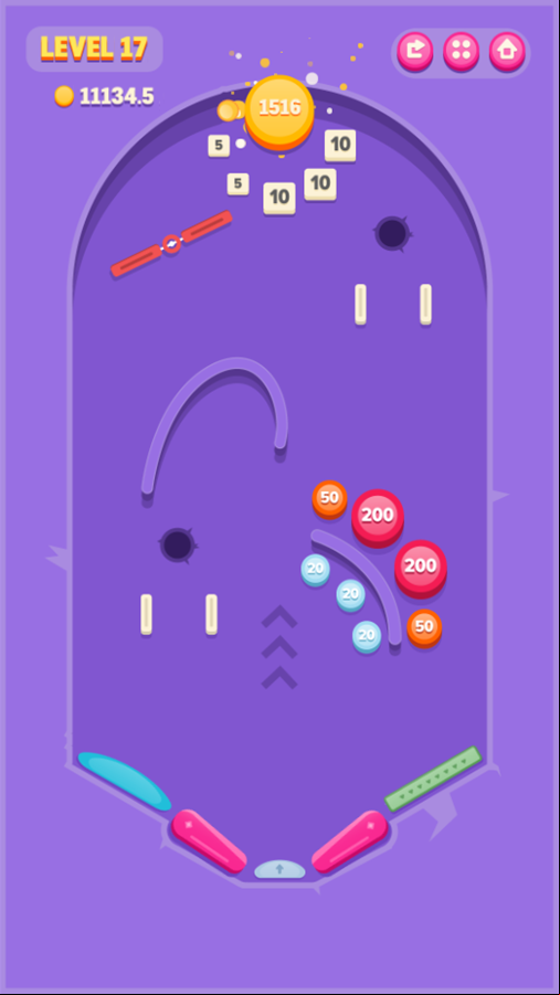 Pinball Rush Game High Score Screenshot.