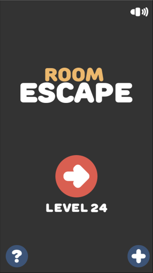Room Escape Game Welcome Screen Screenshot.