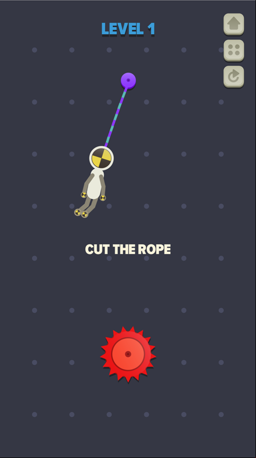 Rope Dude Game Play Instructions Screen Screenshot.