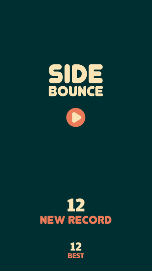 Side Bounce Game Best Score Screenshot.