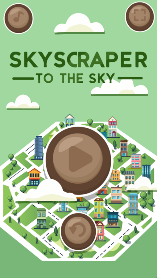 Skyscraper Game Welcome Screen Screenshot.