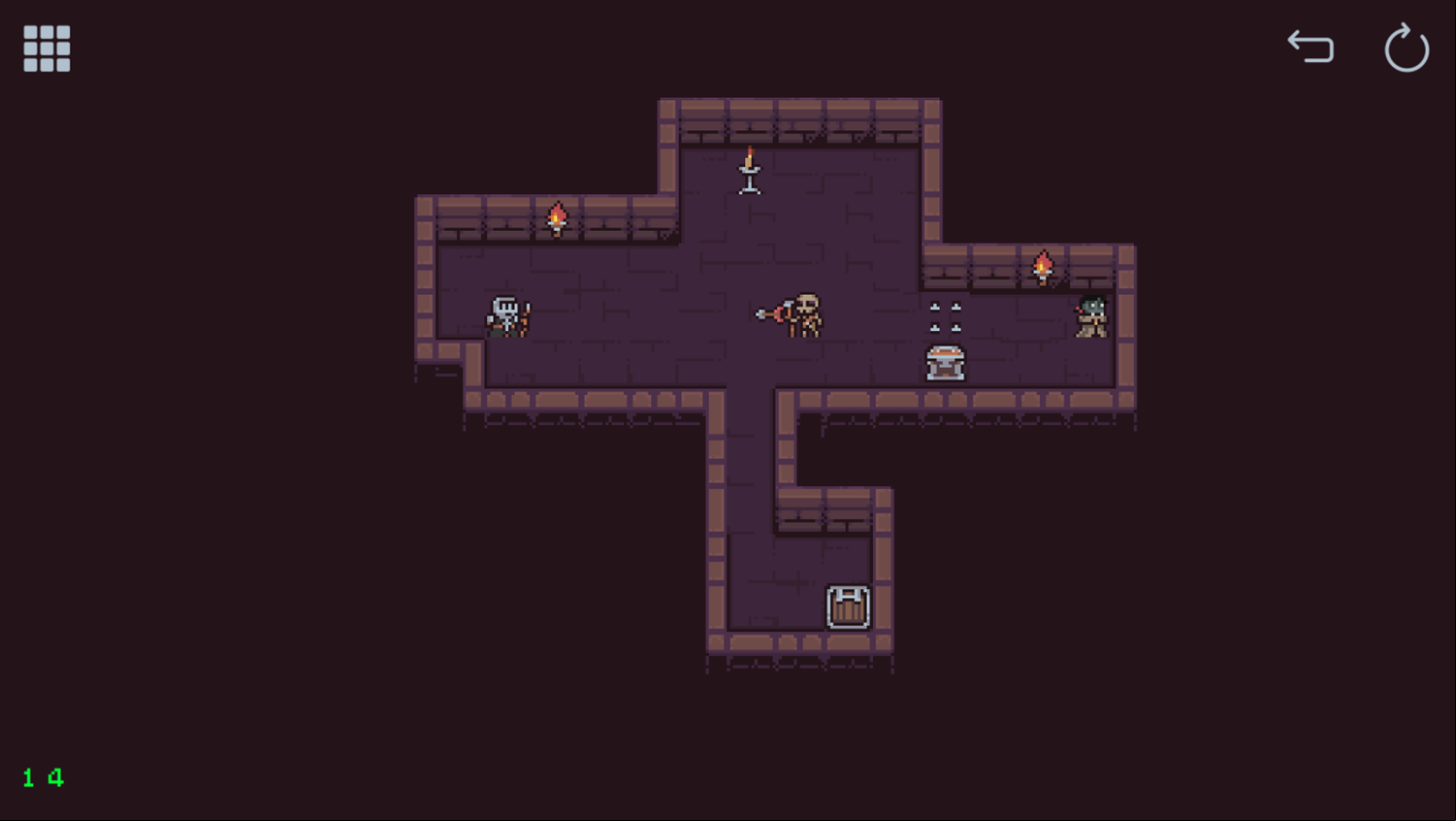 Slidungeon Game Level With an Archer Screenshot.