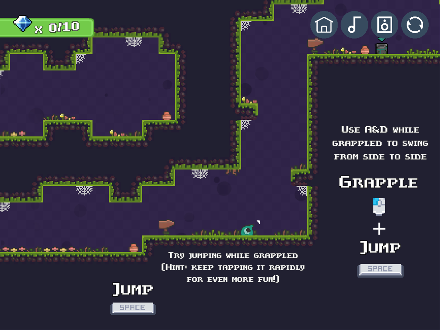 Slime Climb Game How To Play Screenshot.