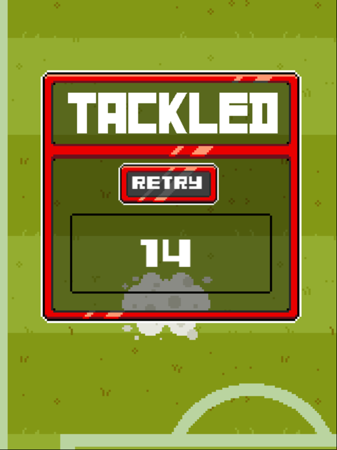 Soccer Pro Game Over Screen Screenshot.