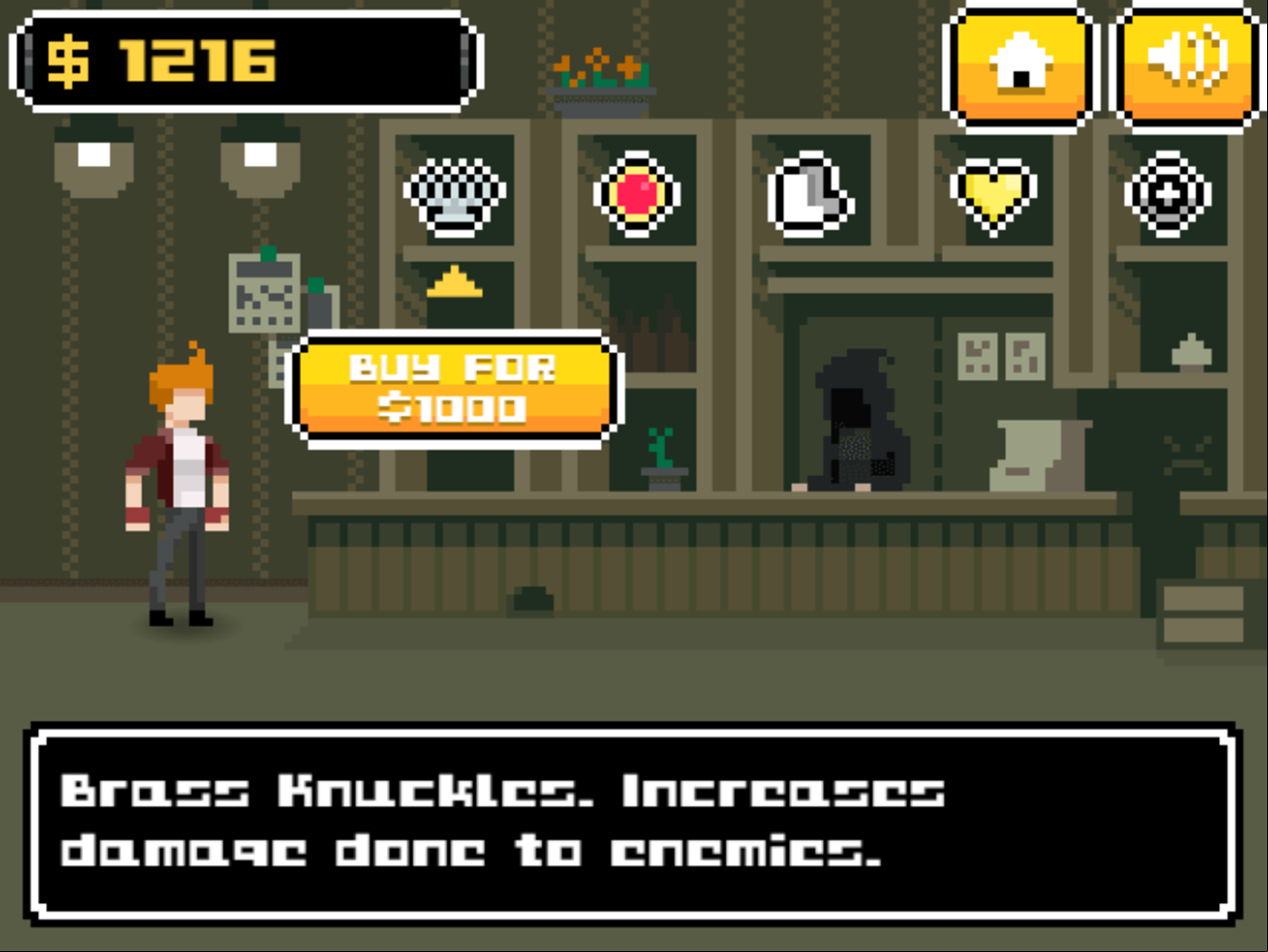 Street Fight Game Store Screen Screenshot.