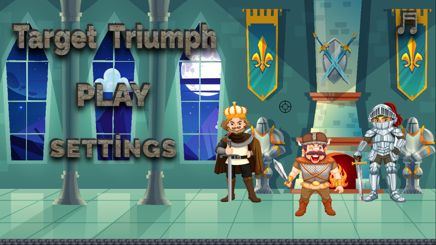 Target Triumph Game Welcome Screen Screenshot.