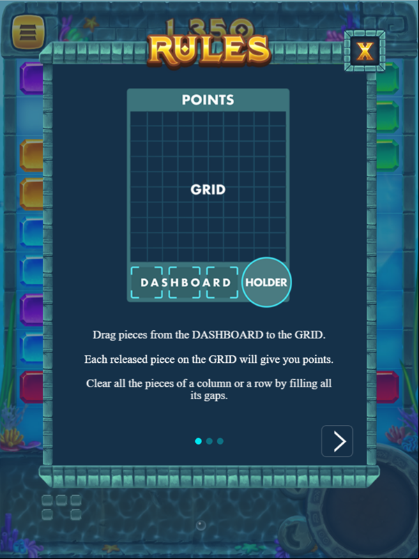 Templok Game Instructions Screenshot.