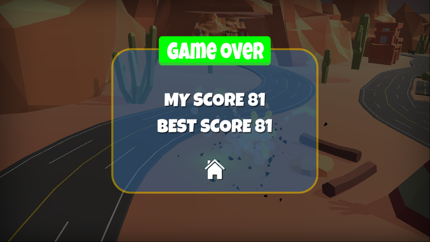 Wanted The Chase Begins Game Over Screenshot.